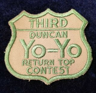 Duncan Yo - Yo Return Top Contest Third Place Winner Patch 1960s Vintage
