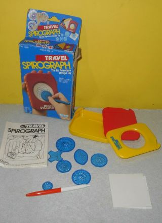 Older 1988 Kenner Travel Spirograph Toy No.  14200 Complete But For Pens