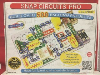 Elenco Snap Circuits Pro Sc - 500 Electronic Kit Science Set Stem Experiment Large