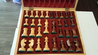 Vintage West Germany Wood Chess Set -