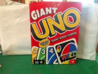 Huge Mattel Games Uno Classic Giant Card Game - Actual Size 7.  4 X 10.  1