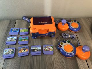 Vtech Vsmile Tv Learning System Console With 2 Controllers And 8 Games
