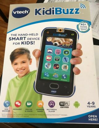 Vtech - Kidibuzz Smart Device Toy Phone For Kids - Blue Wifi,  Photo,  Games,  Msgs
