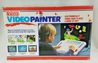 Vtech 1991 Video Painter Tv Drawing Pad System W/ Box No Pen/stylus