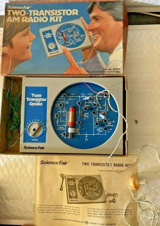 Two Transistor Am Radio Kit Vintage 80s Radioshack Complete