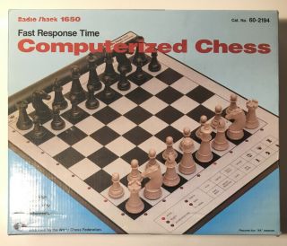 Vintage Radio Shack Computerized Chess Set 1650 60 - 2194 Game Complete