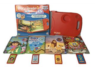 Story Reader Interactive Learning System With 4 Books & Cartridges Blues Clues