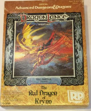 Ral Partha.  10 - 500 Dragonlance Red Dragon Of Krynn - Loose Top Only.