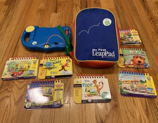 Leap Frog My First Leap Pad System,  7 Books,  5 Cartridges,  And Backpack