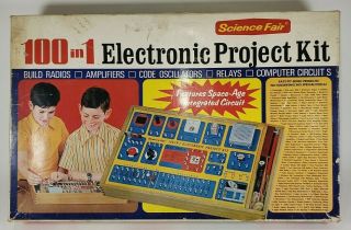 Vintage Science Fair 100 In 1 Electronic Project Kit 28 - 220 Tandy Radio Shack