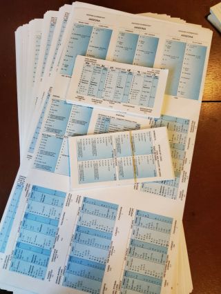 Complete 1999 Strat O Matic Football 31 Team Roster Set Cards Stratomatic