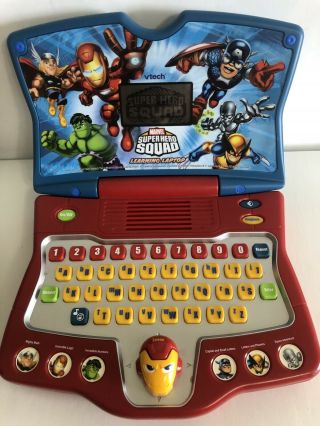 Vtech Marvel Hero Squad Learning Laptop Computer Toy Games 2010