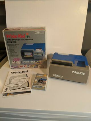 Vintage 1984 Vtech Whiz Kid Learning System,  Instructions & Cards