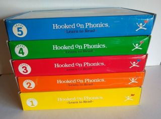 Hooked On Phonics Level 1,  2,  3,  4,  5 Readers Workbooks Cassettes Cards Most