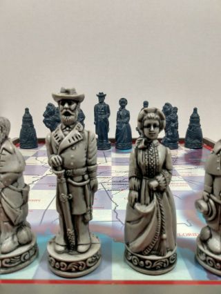 Complete Civil War Chess Set Foula Hristakis