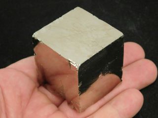 A Big And 100 Natural Cubic Pyrite Crystal Cube From Spain 319gr