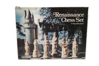 Renaissance Chessmen Chess Set 1959 Es Lowe 831 Felted Base Complete