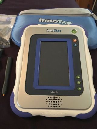 Vtech Innotab Learning Tablet With Tote Case And Three Games Battery Operated