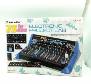 Vintage Radio Shack Science Fair Electronic Project Lab 75 In One 28 - 267 Kids