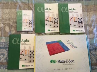 Complete Math U See Integer Block Kit Manipulatives With Alpha Text Book Set