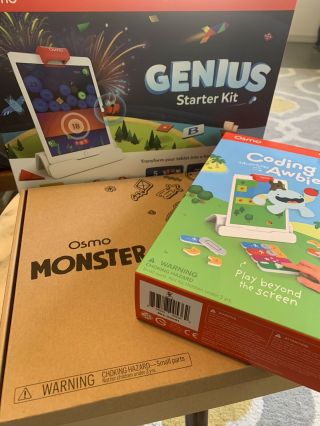 Osmo Genius Starter Kit 5 Games Plus Coding Awbie & Monster For Ipad Pre - Owned