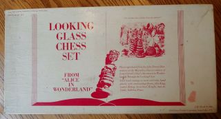 Looking Glass Chess Set From Alice In Wonderland - Alpsco - 1966 (missing Board)