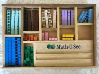 Math - U - See Manipulatives Blocks Complete Set in Wooden Box. 2