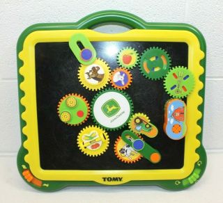 Tomy Gearation John Deere Motorized Busy Gears Magnetic Play Board Toy 2 Speeds