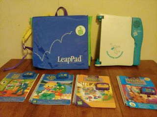 Leapfrog Leappad Learning System With 4 Books And Cartridges