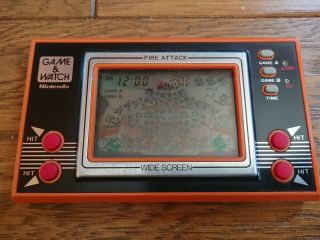 Nintendo Game And & Watch Fire Attack 1982 Japan