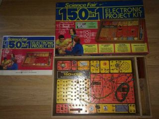 Vintage 1976 Radio Shack Tandy Science Fair 150 In 1 Electronic Project Kit