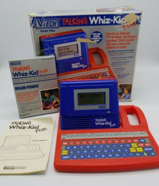 Vtech Talking Whiz Kid Plus Learning Computer 1991 Vintage Complete Game