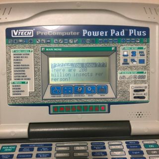 Vintage Vtech Precomputer Power Pad Plus Notebook Age 6 - 11 Learning Toy