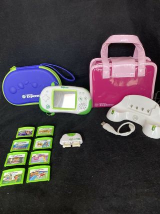 Leapfrog Leapster Explorer Learning System 8 Games,  2 Cases,  Sync Cable,  Camera