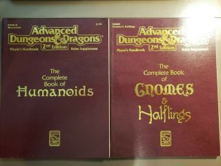 Ad&d The Comp Book Of Gnomes And Halflings & Cbohumanoids 2nd Ed (tsr 1993) Supp