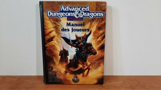 Ad&d 2nd D&d Donjons Dungeons & Dragons Manuel Des Joueurs 2101f 1995 1st Print