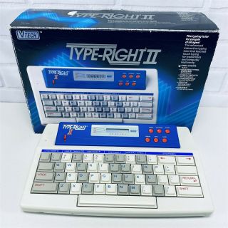 Vintage Vtech Type - Right Ii Learning Teaching Typing Tutor Keyboard W/box
