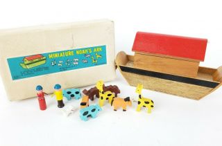 Vintage Shackman Miniature Wooden Noah 