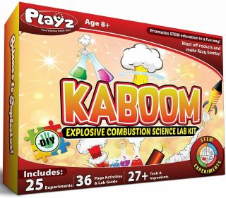 Playz Kaboom Explosive Combustion Science Lab Kit Experiments Fizzy Bombs El0454