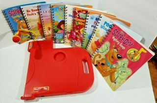 Story Reader & 9 Books With Cartridges Lion King Sponge Bob Scooby Dora Pooh