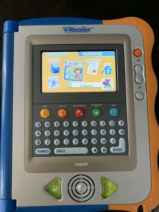 Vtech V.  Reader System Barely 3 Cartridges Scooby Doo,  Dora And Toy Story