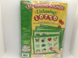 Lakeshore Beginning Sounds Listening Lotto Ages 4,  Educational Learning Teaching