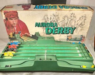 1972 Aurora Derby Horse Racing Action Game 2 To 4 Players Made In The Usa