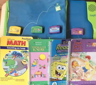 Leapfrog Leappad Learning System With Carrying Case 4 Books And Cartridges Pooh