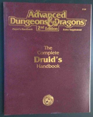 1994 Complete Druid’s Handbook,  Ad&d 2nd Ed. ,  Tsr,  (2150) David Pulver