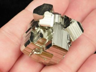 A Small and 100 Natural Pyrite Crystal CUBE Cluster From Peru 72.  1gr 3