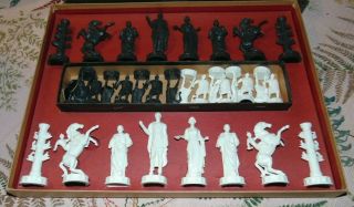 Classic Games Chess Set 1963 Ancient Rome Complete Plastic