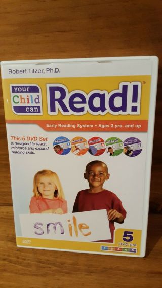 Your Child Can Read 5 Dvd Set Early Reading System For Ages 3 Years And Up