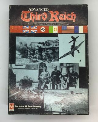 1992 Avalon Hill Board Game " Advanced Third Reich "