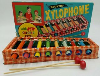 Vintage American Toys " Scottie " Xylophone Child 